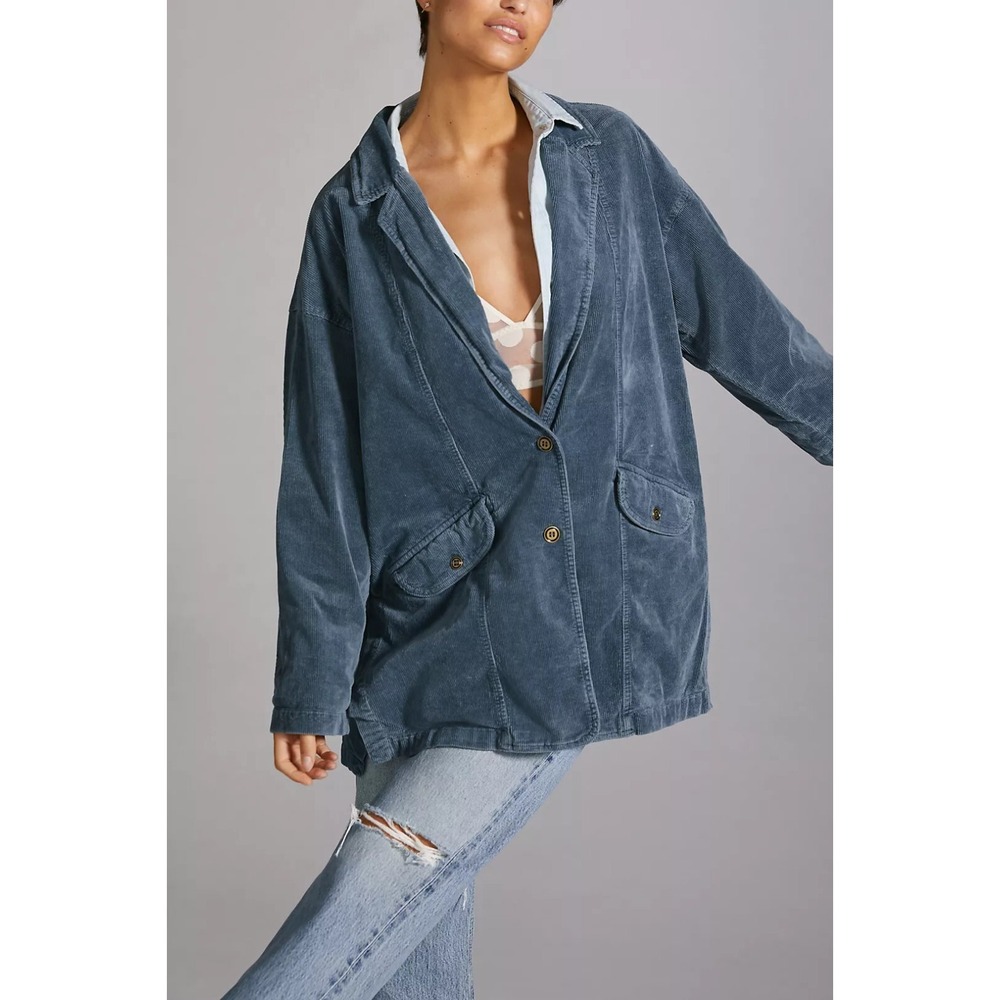 Anthropologie Pilcro Washed Corduroy Oversized Blazer Capsule Old Money